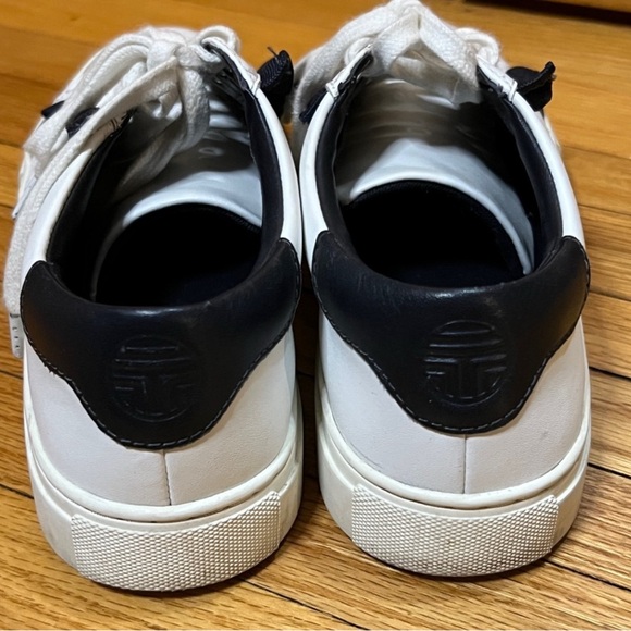 Tory Burch White and Black Ruffle Sneakers - Picture 3 of 5